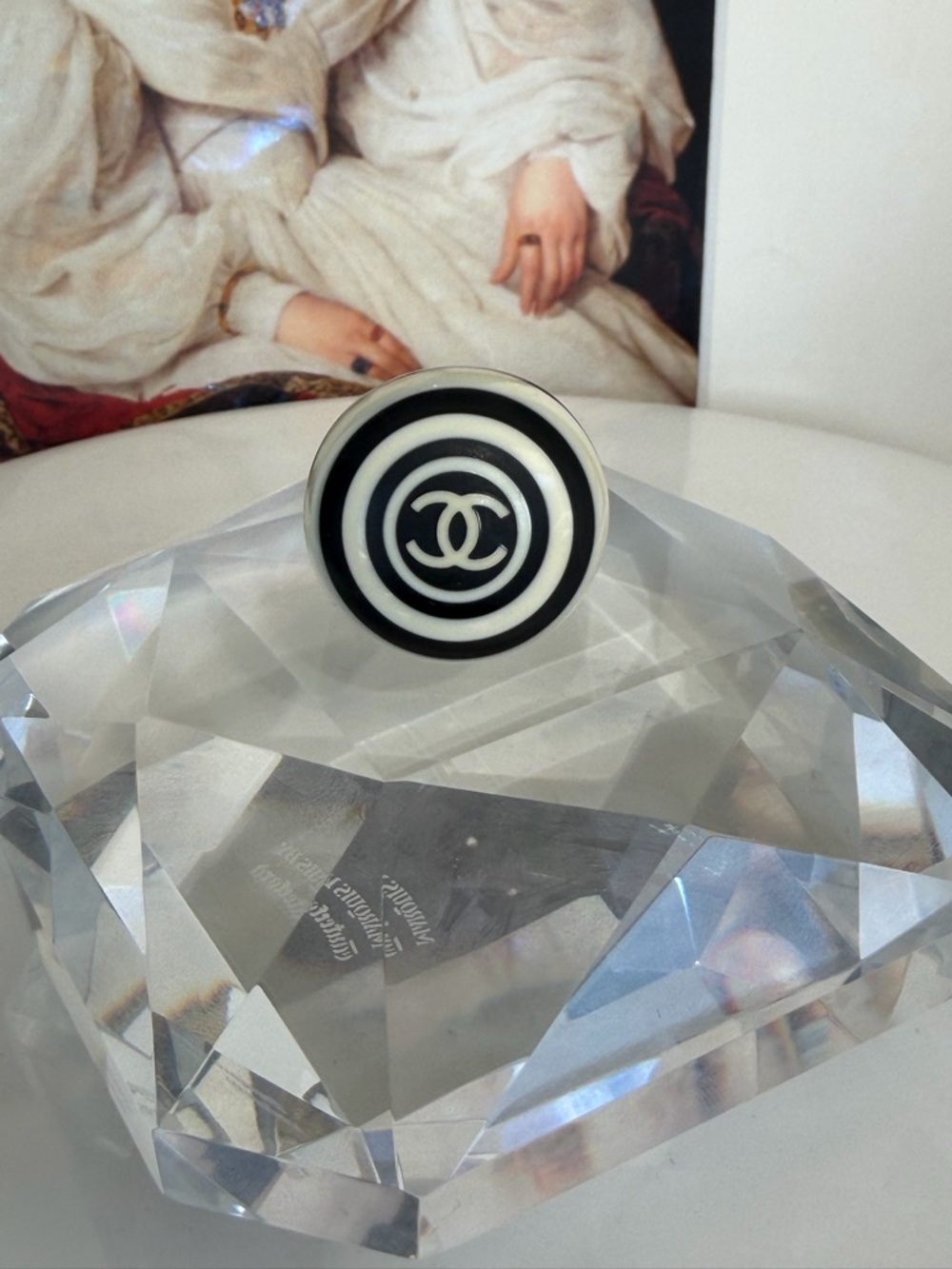 CHANEL Coco Mark Resin Ring - Picture 5 of 7